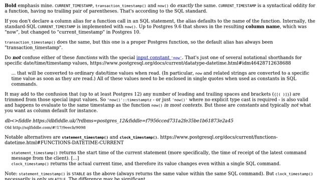 Difference between now() and current_timestamp (2 Solutions!!) смотреть онлайн