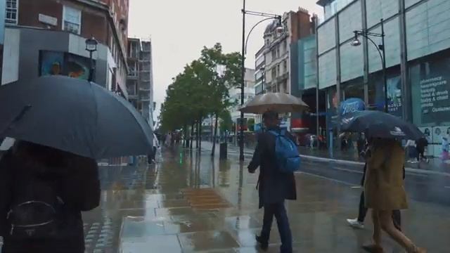 Rainy London, England ??????? City Walk from Hyde Park to Piccadilly Circus along Oxford Street | 4 смотреть онлайн