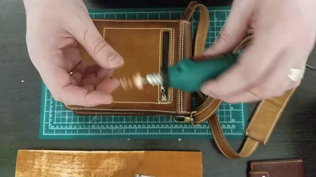 Обзор сумки и кошелька. Ручная работа из натуральной кожи. смотреть онлайн