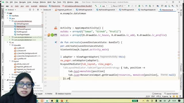Praktikum ViewPager2, Fragment & TabLayout bagian 3 akhir смотреть онлайн
