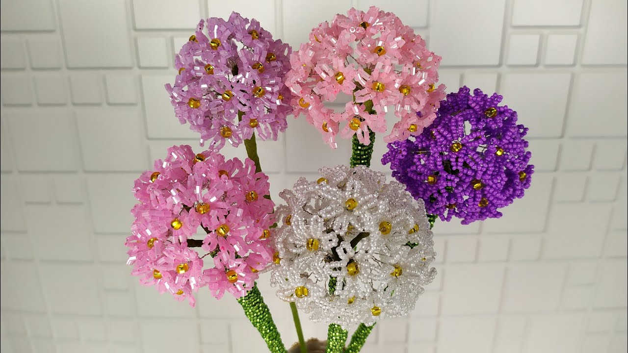 Цветы из бисера. 1 часть. Декоративный ЛУК. Мастер класс. Пошаговый МК для начинающих. смотреть онлайн