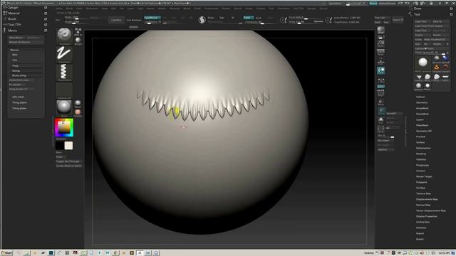 Create a tileable alpha map and apply it to a model using macro for Zbrush смотреть онлайн