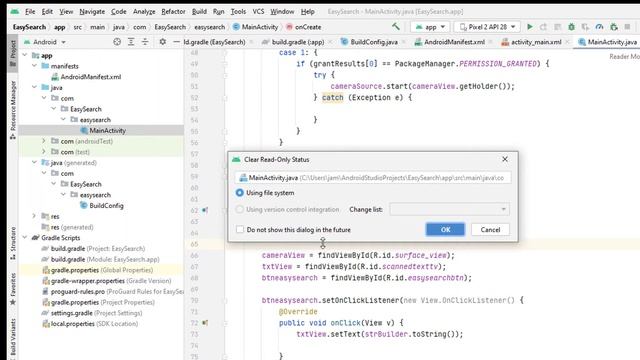 Android studio make file read only or writable || lock and unlock file in android studio смотреть онлайн