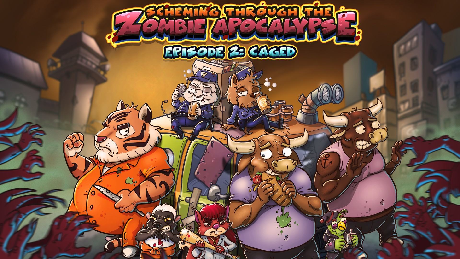 Scheming Through The Zombie Apocalypse Ep2 Caged - Не детские приключения. смотреть онлайн