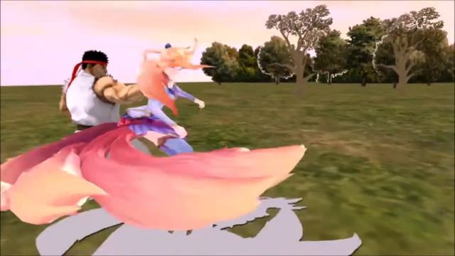 MMD - Ryu vs Ahri (League of Legends/Star Guardian vs Street Fighter) смотреть онлайн