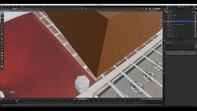 Making a Low Poly Electric Guitar 🎸(Blender Timelapse) смотреть онлайн