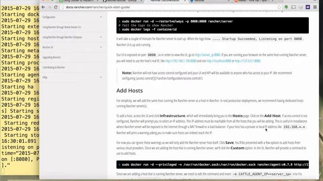 Part 21 Using Rancher to manage multiple docker containers and hosts смотреть онлайн