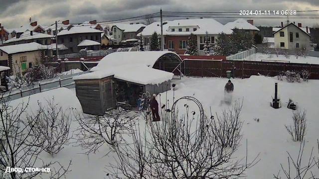 Убираем снег 11/01/2024. Часть 2