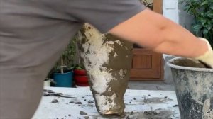 Арт-бетон.  Амфора для декора сада из цемента.