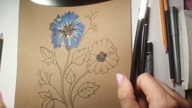 Рисуем цветы. Графика. смотреть онлайн