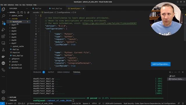 Configuring VSCode to Debug PyTest смотреть онлайн
