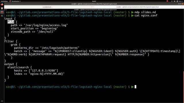 ELK - 5. LOGSTASH : INPUT FILES ET GROK EX. NGINX (LES FICHIERS LOCAUX) смотреть онлайн