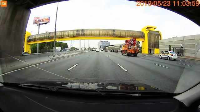 Утка с утятами на МКАД. Смотреть с 20-й секунды смотреть онлайн