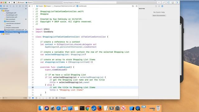 CMSC 305 - Shopping List Table View Controller смотреть онлайн