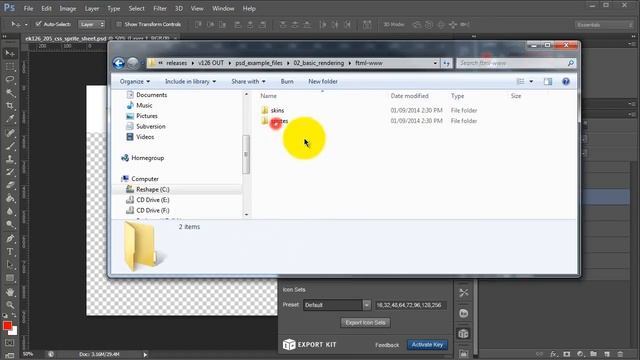 Photoshop PSD to CSS, XML and JSON Sprite Sheets смотреть онлайн