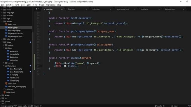 Belajar Codeigniter 3 #19 - Pencarian Postingan смотреть онлайн