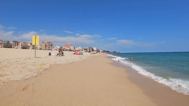 Barcelona Beach Walk August 2020 At Ocata Playa - Barcelona, Spain