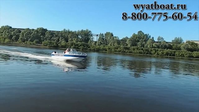 Wyatboat 430DC тримаран Стеклопластиковая моторная лодка от Вятбот смотреть онлайн