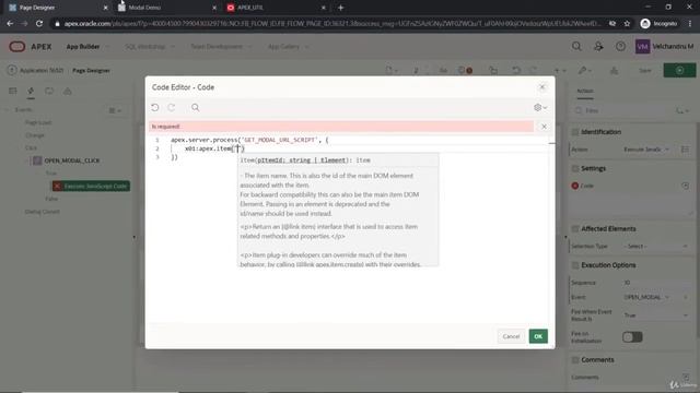 How to Open a Modal Dialog in oracle apex - Dynamic actions in apex - AJAX callback in oracle apex смотреть онлайн