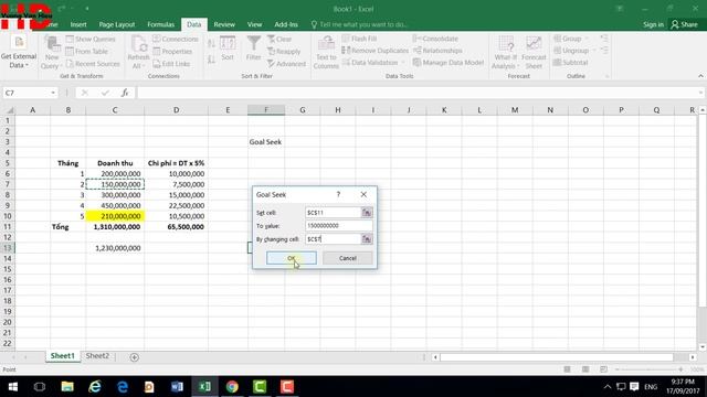 Thủ Thuật Excel: Sử Dụng Goal Seek Trong Excel - Tìm Kiếm Mục Tiêu Không Cần Mò Công Thức смотреть онлайн