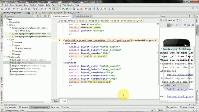 How to Use TextInputLayout with EditText in Android- Android Studio 2017 смотреть онлайн