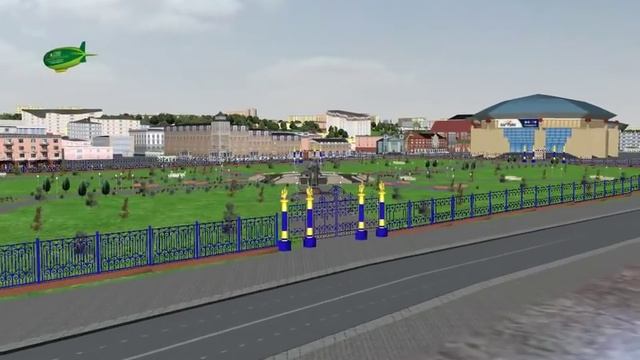 Gradoservice - 3D model Kazan city смотреть онлайн