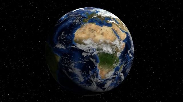 Вращение Земли (сделано в Блендаре) смотреть онлайн