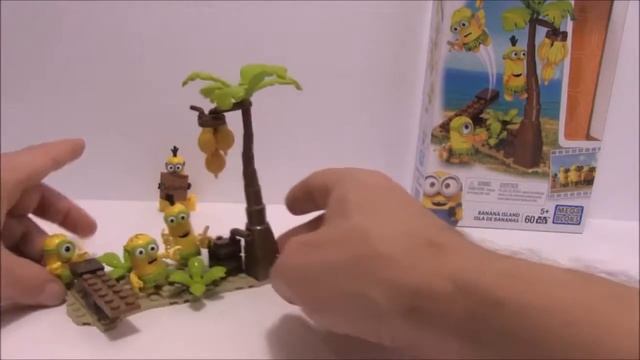 Minions Banana Island Mega Bloks And Stop Motion Play Doh Миньоны Игры для Мальчиков и Мул
