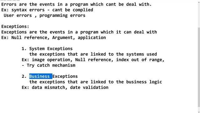 Errors Vs Exceptions | System Exceptions Vs Business Exceptions | UiPath Exception Handling смотреть онлайн