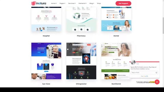 Inotura - Health and Medical WordPress Theme chiropractor chiropractic Website Builder смотреть онлайн