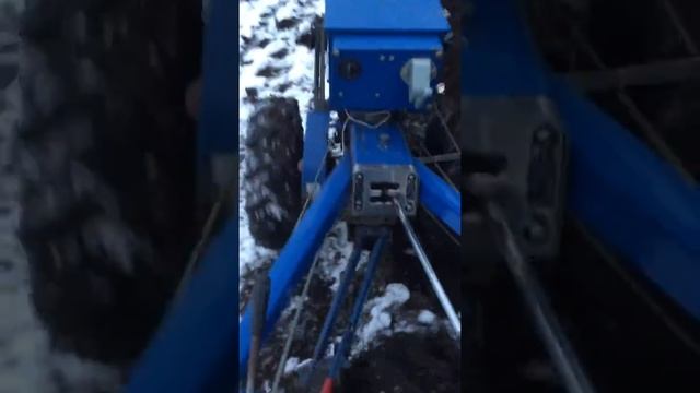 зимная пахота, мотоблок зубр 15 л.с(195) смотреть онлайн