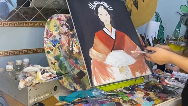 Oil painting tutorial part 1 | Korean girl painting tutorial | Speed art videos #oilpainting #art смотреть онлайн