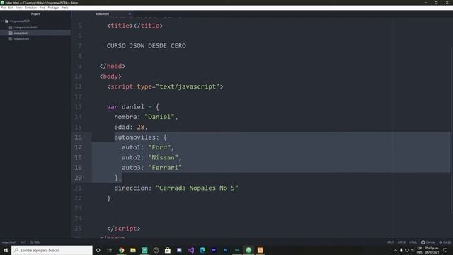 JSON desde cero | Objetos Json dentro de Objetos Json | Parte #23 смотреть онлайн