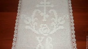 Пасхальная / Салфетка крючком / Филейное вязание