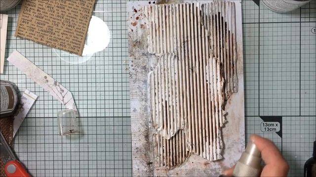 Simple Mixmedia Layout With Vintage Canvas Corp Papers