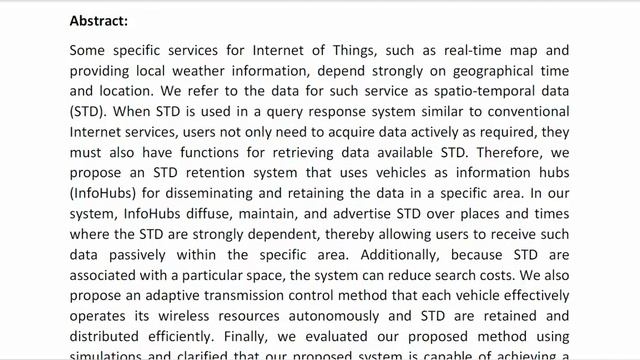 Adaptive Data Transmission Control for Spatio Temporal Data Retention Over Crowds of Vehicles смотреть онлайн