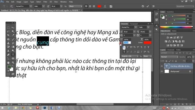 Toonima Channel: Photoshop Cơ Bản - Phần 8: Type Tool смотреть онлайн