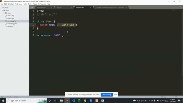 Class 05 #OOP in PHP Use of Constant смотреть онлайн