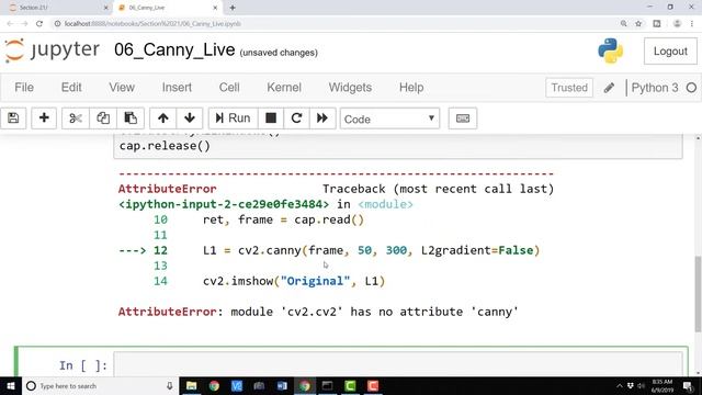 EP034 - Python OpenCV - Canny Live смотреть онлайн