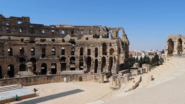 Тунис. Город Сусс. Амфитеатр в Эль-Джеме - Тунисский вариант колизея. смотреть онлайн