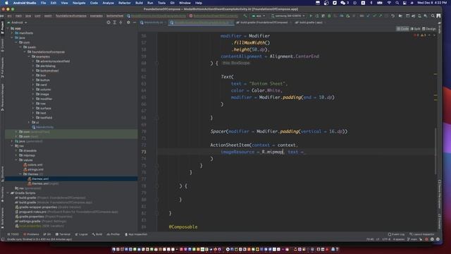 jetpack compose bottom sheet | jetpack compose modal bottom action sheet menu example | day14 смотреть онлайн