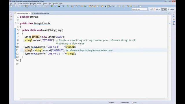 string is immutable in java смотреть онлайн