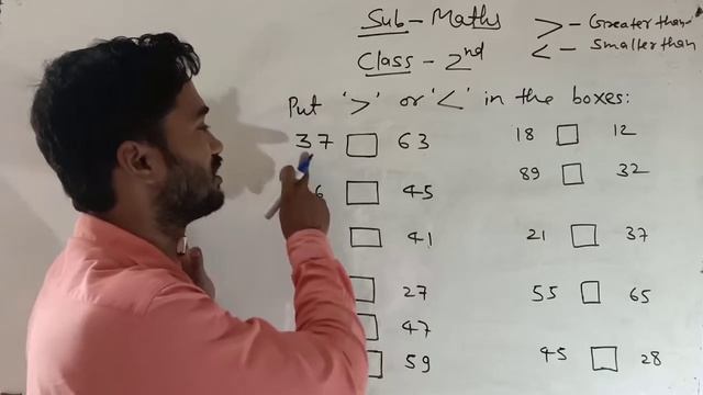 Class 2nd Math's | Greater than and smaller than | Put in the boxes смотреть онлайн
