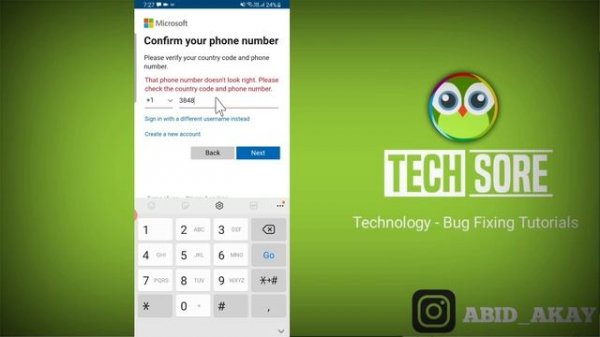 That phone number doesn't look right Pleasecheck the country code and phone number Microsoft Accoun