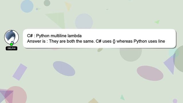 C# : Python multiline lambda смотреть онлайн