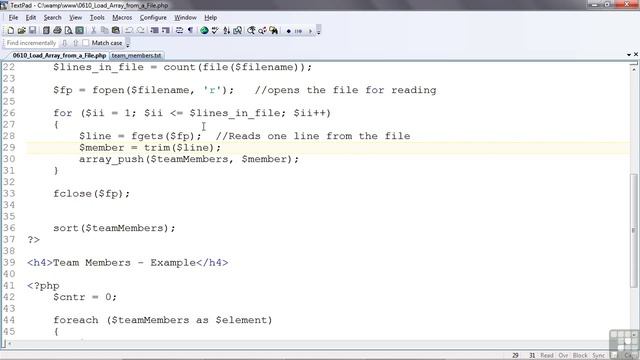 PHP / MySQL Tutorial | Loading an Array for a File | InfiniteSkills смотреть онлайн