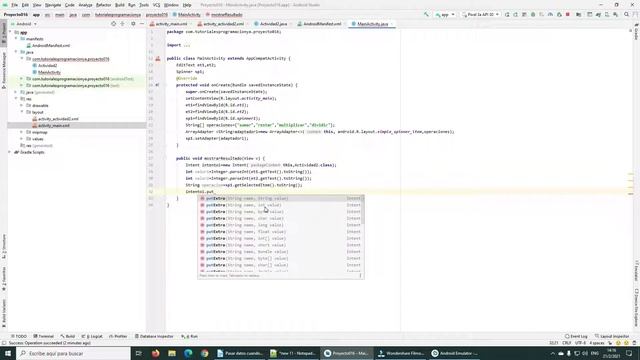 Curso de Android con Java: Pasar datos cuando se lanza un Activity смотреть онлайн