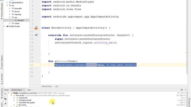 Урок 9. Звук при нажатии на кнопку. (Kotlin, Android) смотреть онлайн