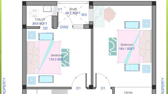 25'x 35' Modern House plan смотреть онлайн