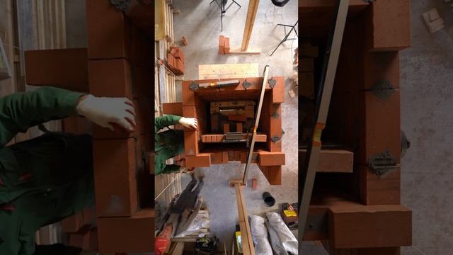 Кладка кирпичной печи. 26-ой ряд финской каминопечи.